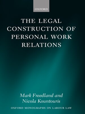 cover image of The Legal Construction of Personal Work Relations